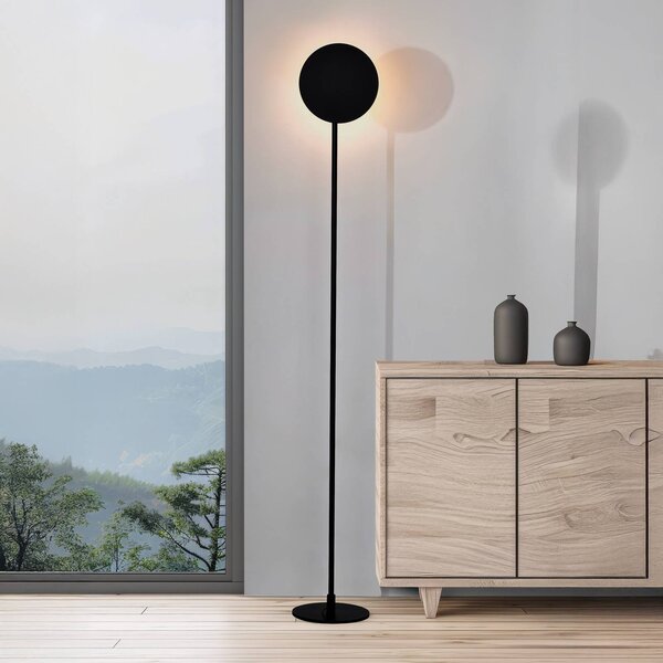 Viokef Lampa stojąca Isabel, czarny, salon / jadalnia, aluminium, nowoczesny