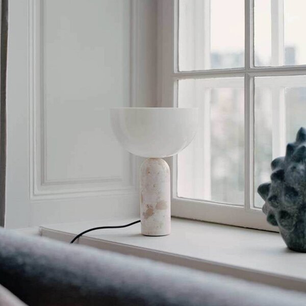 New Works Lampa stołowa Kizu, kremowy / amber, salon / jadalnia, kamień, design