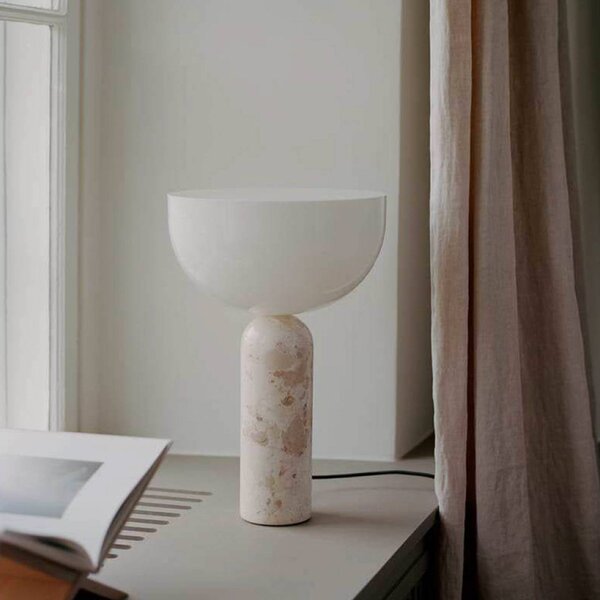 New Works Lampa stołowa Kizu, kremowy / amber, salon / jadalnia, kamień, design