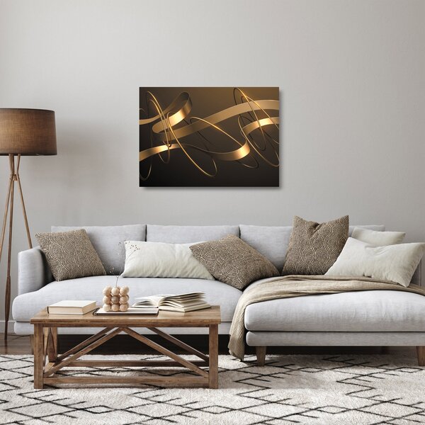 Obraz na szkle - Brązowe wstążki (70x50 cm)
