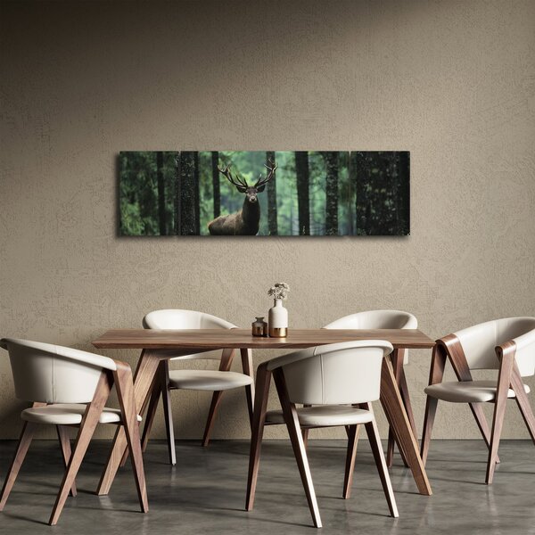 Obraz - Jeleń w głebokim lesie (170x50 cm)