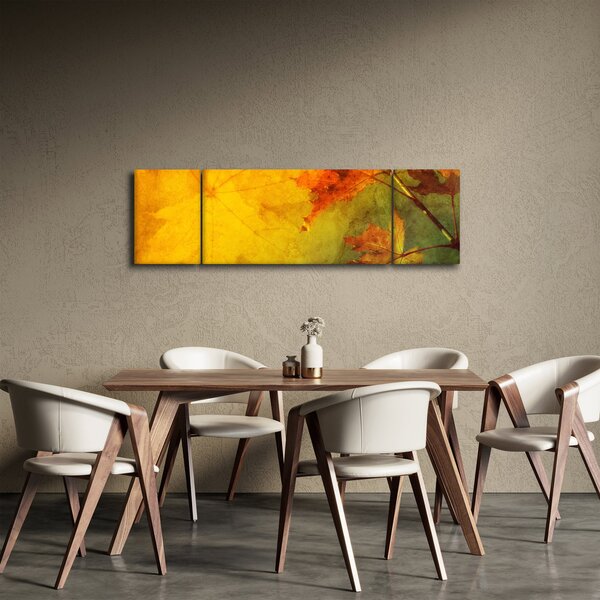 Obraz - Jesienne liście (170x50 cm)