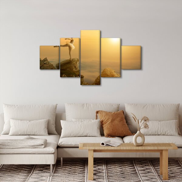 Obraz - Baletnica na skale (125x70 cm)