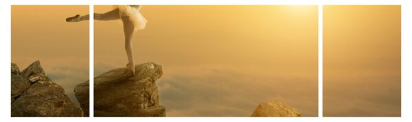 Obraz - Baletnica na skale (170x50 cm)