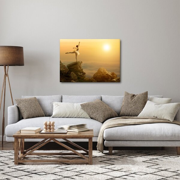 Obraz - Baletnica na skale (70x50 cm)