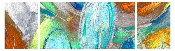 Obraz - Kolorowa abstrakcja (170x50 cm)