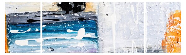 Obraz - Abstrakcyjne pociągnięcia (170x50 cm)