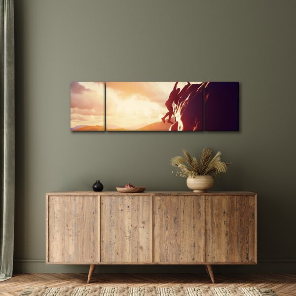 Obraz -Wspinacze (170x50 cm)