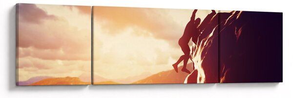 Obraz -Wspinacze (170x50 cm)