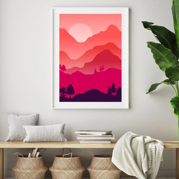 Plakat - Górski krajobraz (A4)