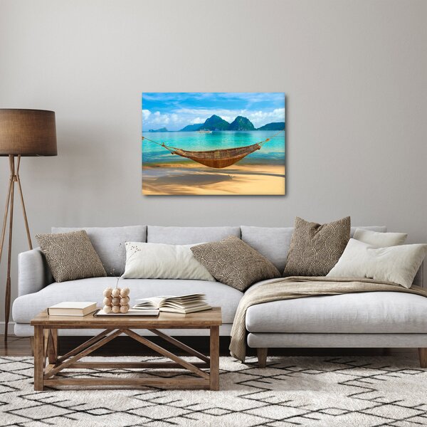 Obraz - Hamak na plaży 3 (70x50 cm)