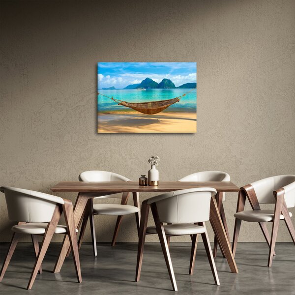 Obraz - Hamak na plaży 3 (70x50 cm)