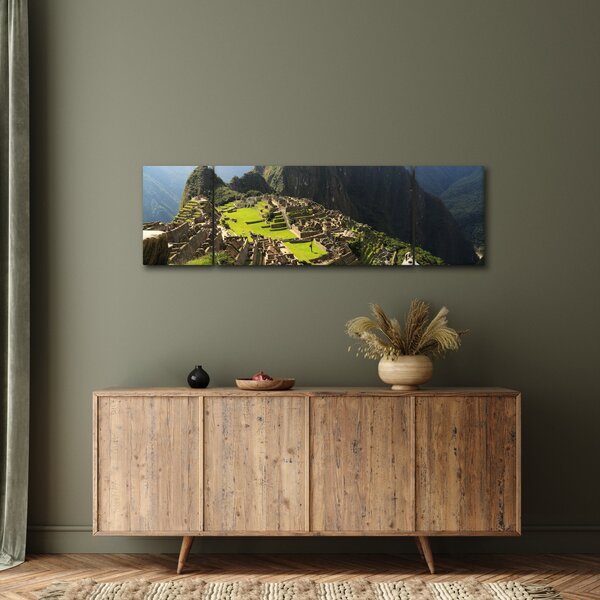 Obraz - Lamy na Machu Picchu (170x50 cm)