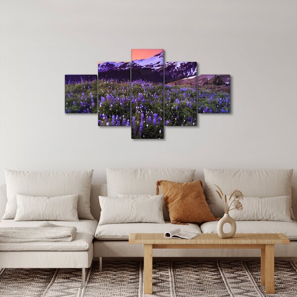 Obraz - Wulkan i kwiaty (125x70 cm)