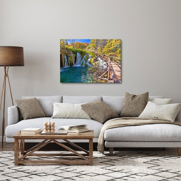 Obraz - Wejście na wodospady (70x50 cm)