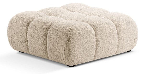 Beżowy podnóżek modułowy z materiału bouclé Bellis – Micadoni Home