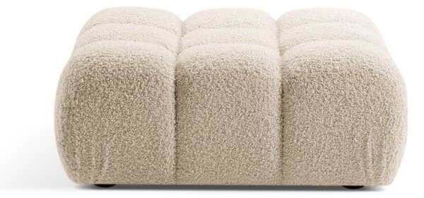 Beżowy podnóżek modułowy z materiału bouclé Bellis – Micadoni Home