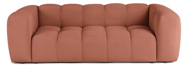 Aksamitna sofa w kolorze terakoty 225 cm Cube – Bonami Selection