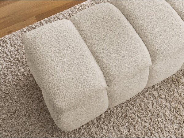 Beżowa ławka z materiału bouclé – Bobochic Paris