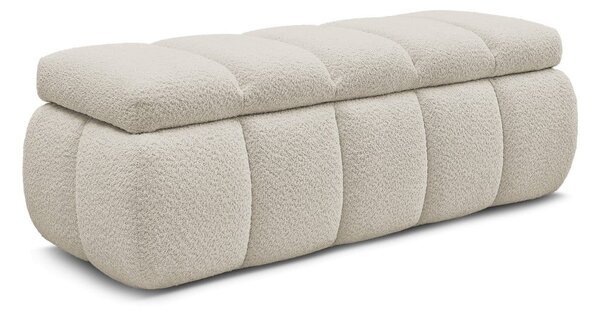 Beżowa ławka z materiału bouclé – Bobochic Paris