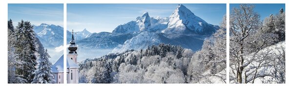 Obraz - Zaśnieżony krajobraz (170x50 cm)