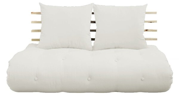 Sofa rozkładana z jasnobeżowym obiciem Karup Design Shin Sano Natural