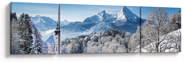 Obraz - Zaśnieżony krajobraz (170x50 cm)