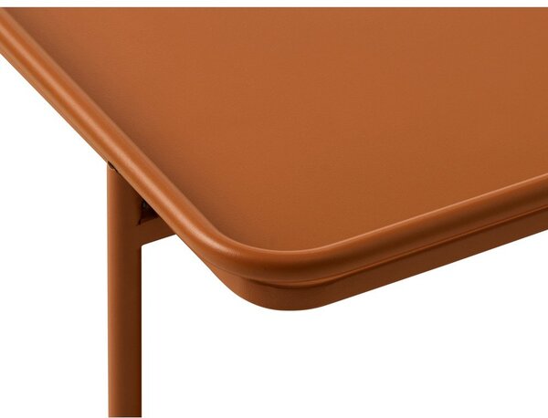 Metalowy stolik w kolorze terakoty 55x110 cm Yuba – Unique Furniture