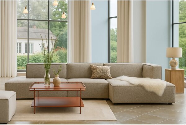 Metalowy stolik w kolorze terakoty 75x75 cm Yuba – Unique Furniture