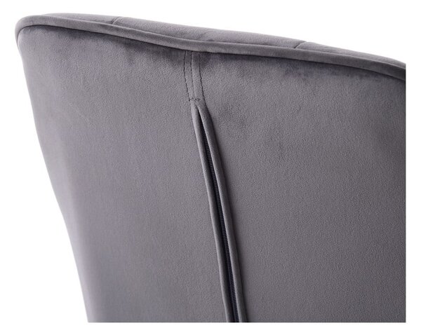 Szare tapicerowane fotele jadalniane zestaw z podłokietnikami 2 szt. Nolan Square – Unique Furniture