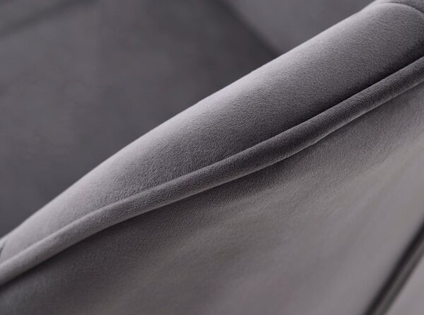 Szare tapicerowane fotele jadalniane zestaw z podłokietnikami 2 szt. Nolan Square – Unique Furniture