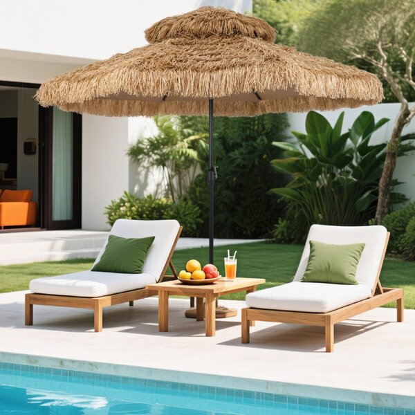 Parasol ogrodowy w hawajskim stylu