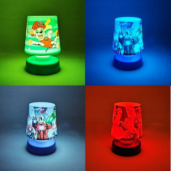 LED dziecięca lampka nocna AVENGERS 11 cm niebieska