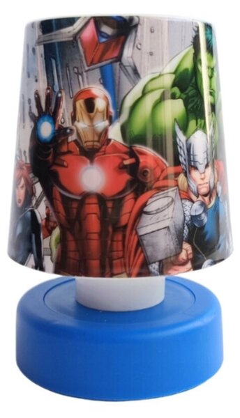 LED dziecięca lampka nocna AVENGERS 11 cm niebieska