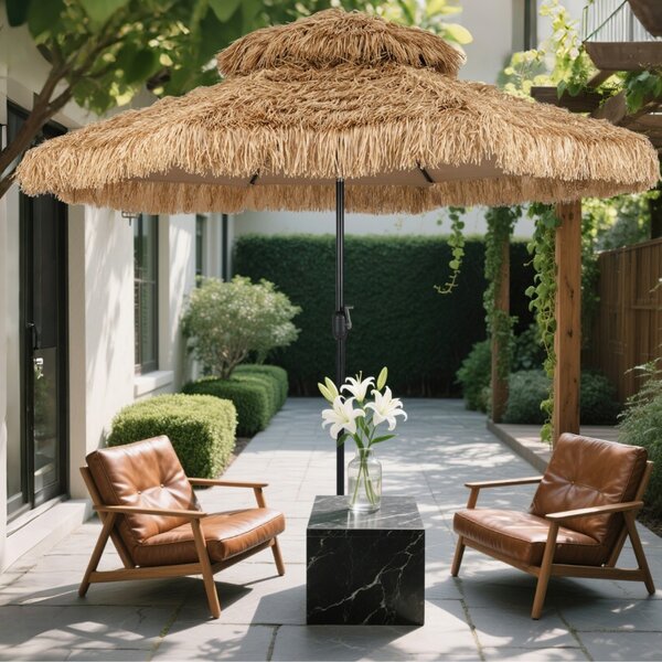 Parasol ogrodowy w hawajskim stylu
