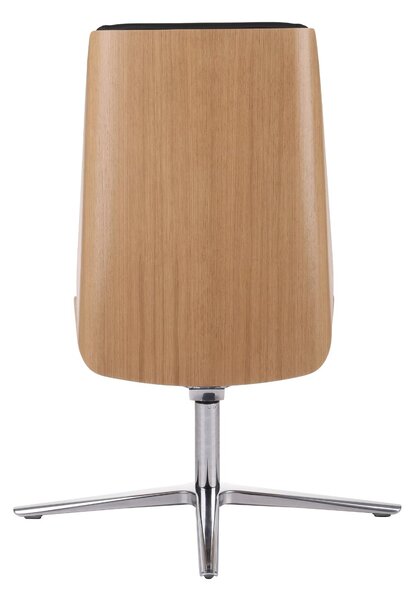Fotel biurowy Moon Wood CF - Fornir dębowy - elegancki, ergonomiczny fotel drewniany