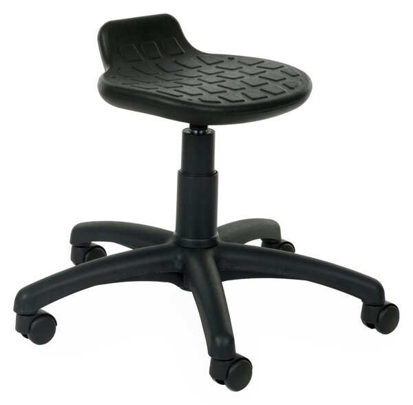 Krzesło Lab Stool czarne do laboratoriów, stanowisk kasowych i stanowisk ochrony