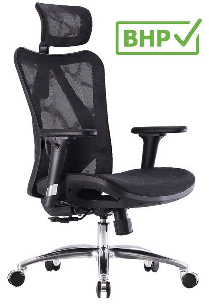 Ergonomiczny fotel biurowy Kalisto, zgodny z normą BHP