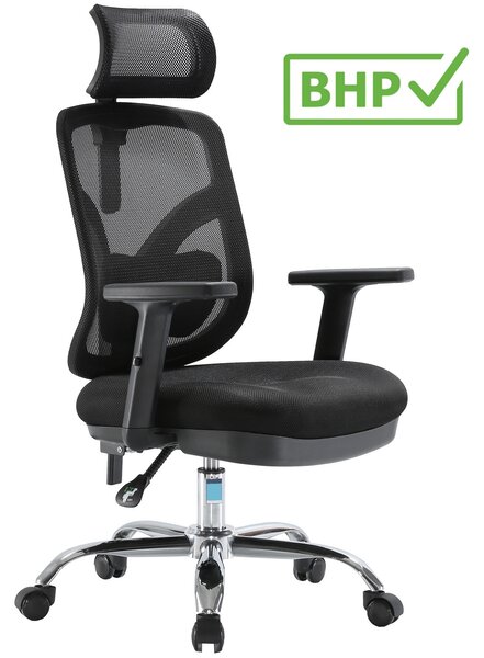 Ergonomiczne krzesło biurowe Jokasta, zgodne z normą BHP