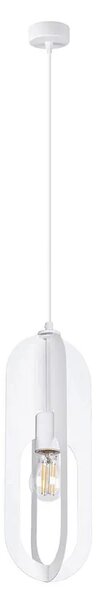 Biała pojedyncza lampa wisząca metalowa loft - A651 F5-N04