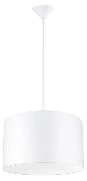 Biała lampa nad stół z cylindrycznym abażurem - A654 K8-G56