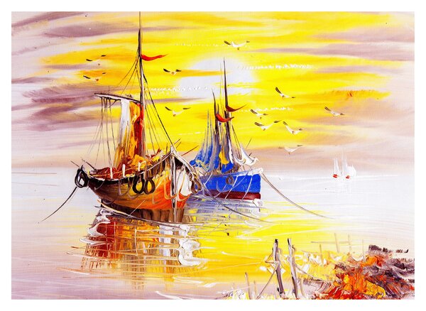 Obraz - Obraz statku (70x50 cm)