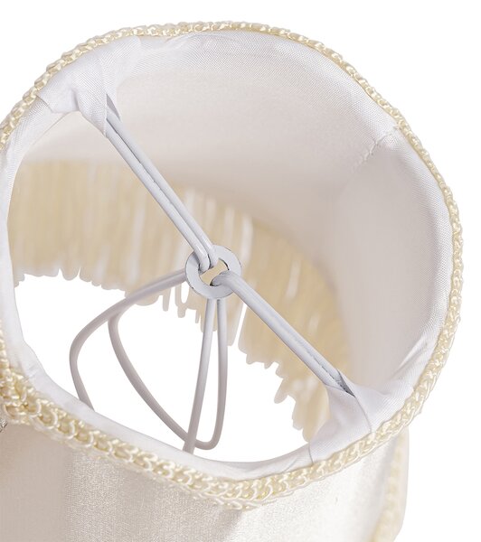 Klosz do lampy z tkaniny kremowy 12 cm - Granny