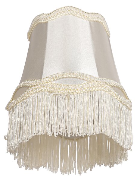 Klosz do lampy z tkaniny kremowy 12 cm - Granny