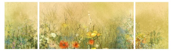 Obraz - Malowana łąka (170x50 cm)