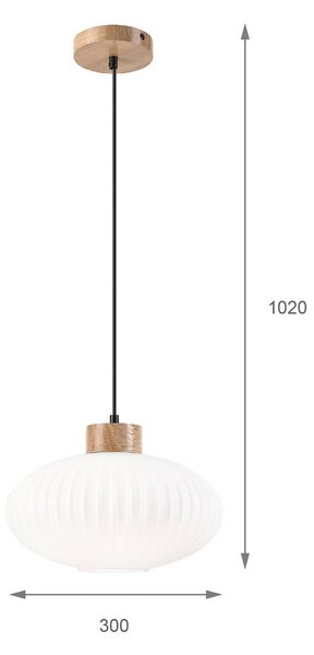 Lampa wisząca szklana Harmony Lamkur, możliwość ściemniania, biały / opal, salon / jadalnia, szkło, skandynawski