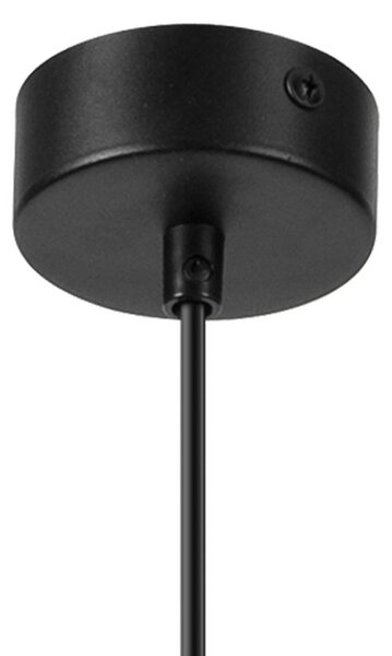 Lampa wisząca Nolan Lamkur, możliwość ściemniania, czarny, salon / jadalnia, metal, skandynawski