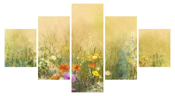 Obraz - Malowana łąka (125x70 cm)