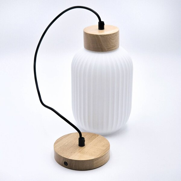 Lampa wisząca szklana Harmony Lamkur, możliwość ściemniania, biały / opal, salon / jadalnia, szkło, skandynawski
