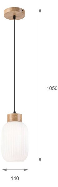 Lampa wisząca szklana Harmony Lamkur, możliwość ściemniania, biały / opal, salon / jadalnia, szkło, skandynawski